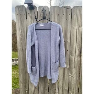 Altar'd State Intimates Lavender Purple Fuzzy Popcorn Knit Open Front Cardigan S